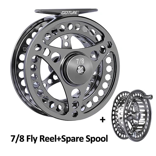 Goture 2+1BB Fly Fishing Reel CNC-Machined Aluminum Arbor Trout Carp Fishing Reel 3/4 5/6 7/8 9/10 WT Left&Right Handle Fly Reel