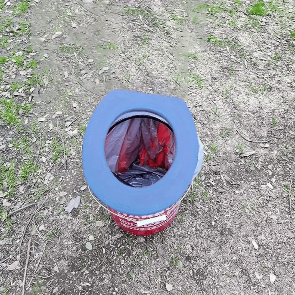 Highly Comfortable & Portable Camping Toilet Seat - Compact Sanitation Solution, Lightweight & Durable, Easy To Carry, Quick Assembly, Suitable For Camping, Hiking, Emergencies, Road Trips, Convenient & Hygienic (Bucket Not I