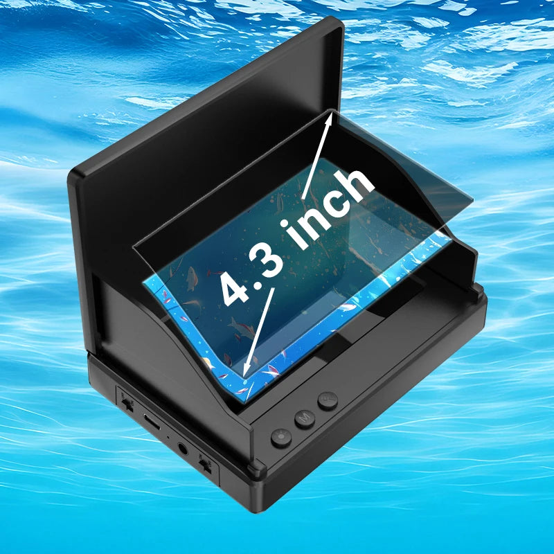 Fish Finder IP68 Waterproof Underwater Fishing Camera With Monitor Portable With Night Vision & Depth Finder For Ice Lake Sea