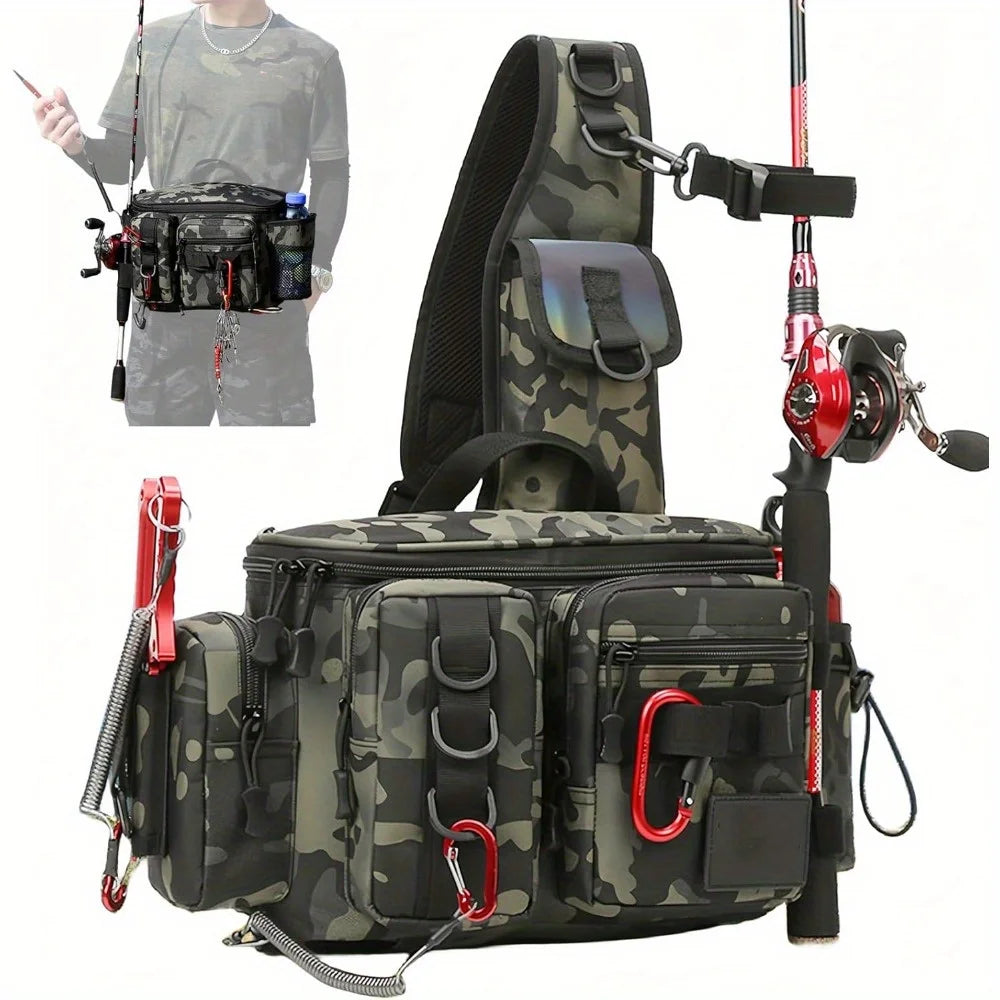 Fishing Tackle Backpack Fishing Waist Bag  Fishing Tackle Shoulder Bag,