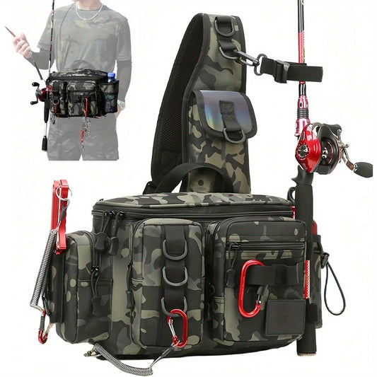 Fishing Tackle Backpack Fishing Waist Bag  Fishing Tackle Shoulder Bag,
