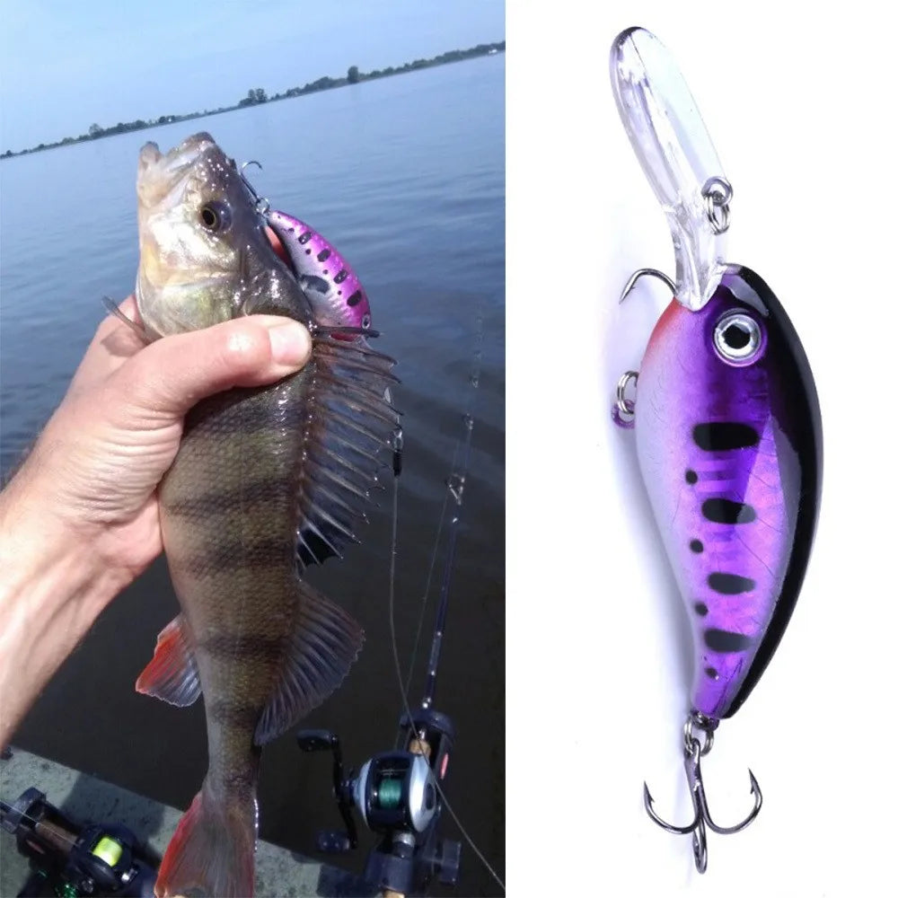 10pcs Minnow Fishing Lure Crankbait for Catching Bass Saltwater Fishing