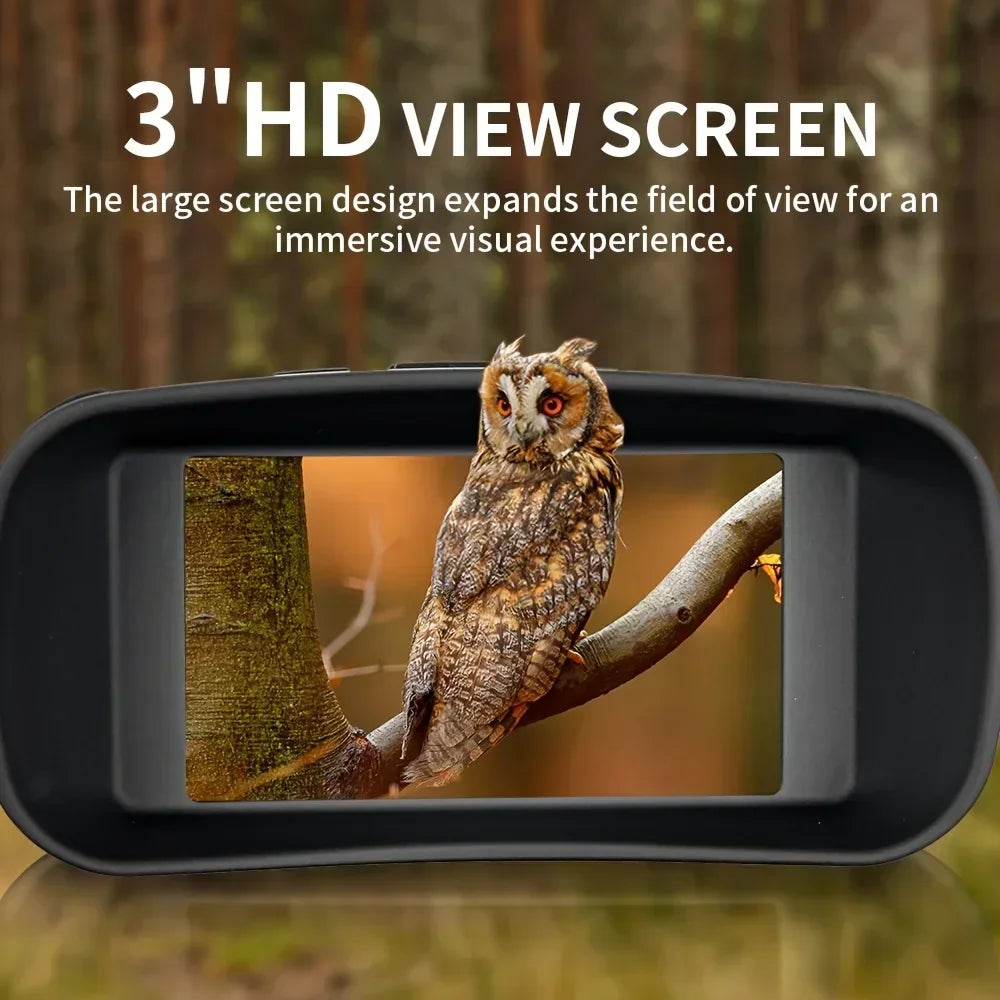 2.5K Digital Night Vision Binoculars 3" Large Screen 6X Digital Zoom Infrared Night Vision Goggles 800M Full Dark View Support Photo Video Recording Rechargeable Telescope for Hunting Camping Wildlife Observation Security Sur