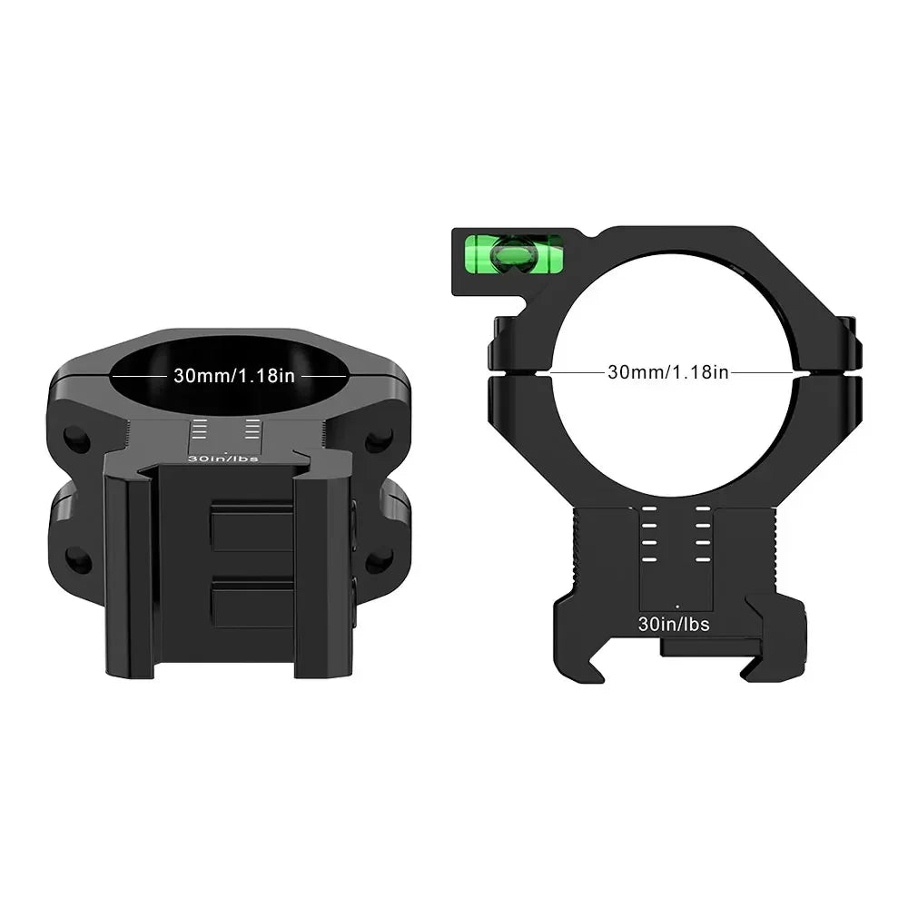 WestHunter Advanced Center Height Adjustable Picatinny Mount MOA and Elevation Adjust Bubble Level Rings for 34mm 30mm Tube