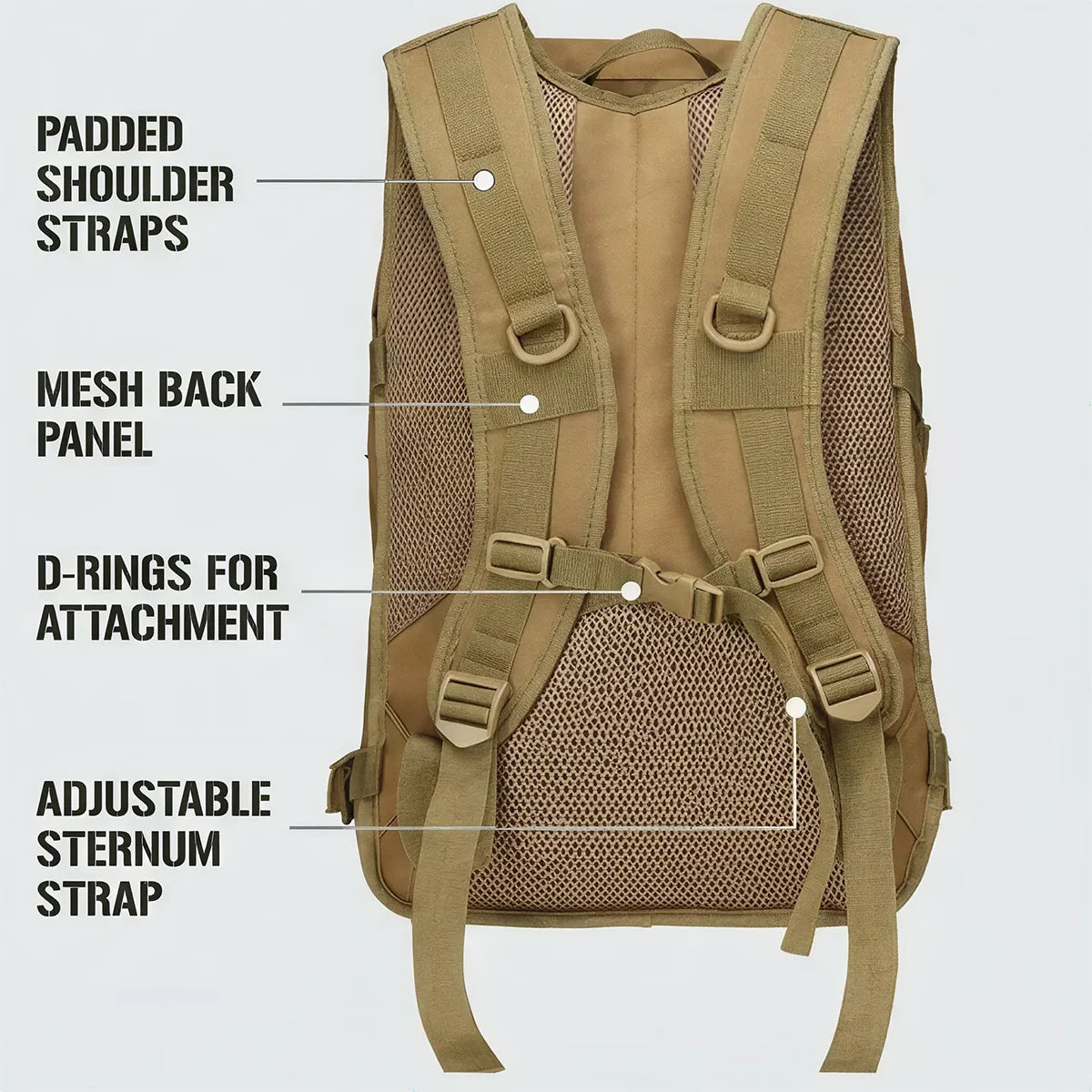 35L Fishing Tackle Backpack with MOLLE System & Multiple Sub-Pockets, Water-Resistant Outdoor Rucksack for Freshwater Saltwater Kayak River Angling Gear
