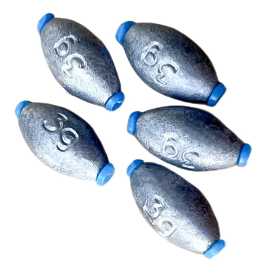 Fishing Weights Sinkers 20g-200g Fishing Olive Shape Rig Sinker Fishing Weight Split Shot Sink Fishing Tackle Tool Accessories