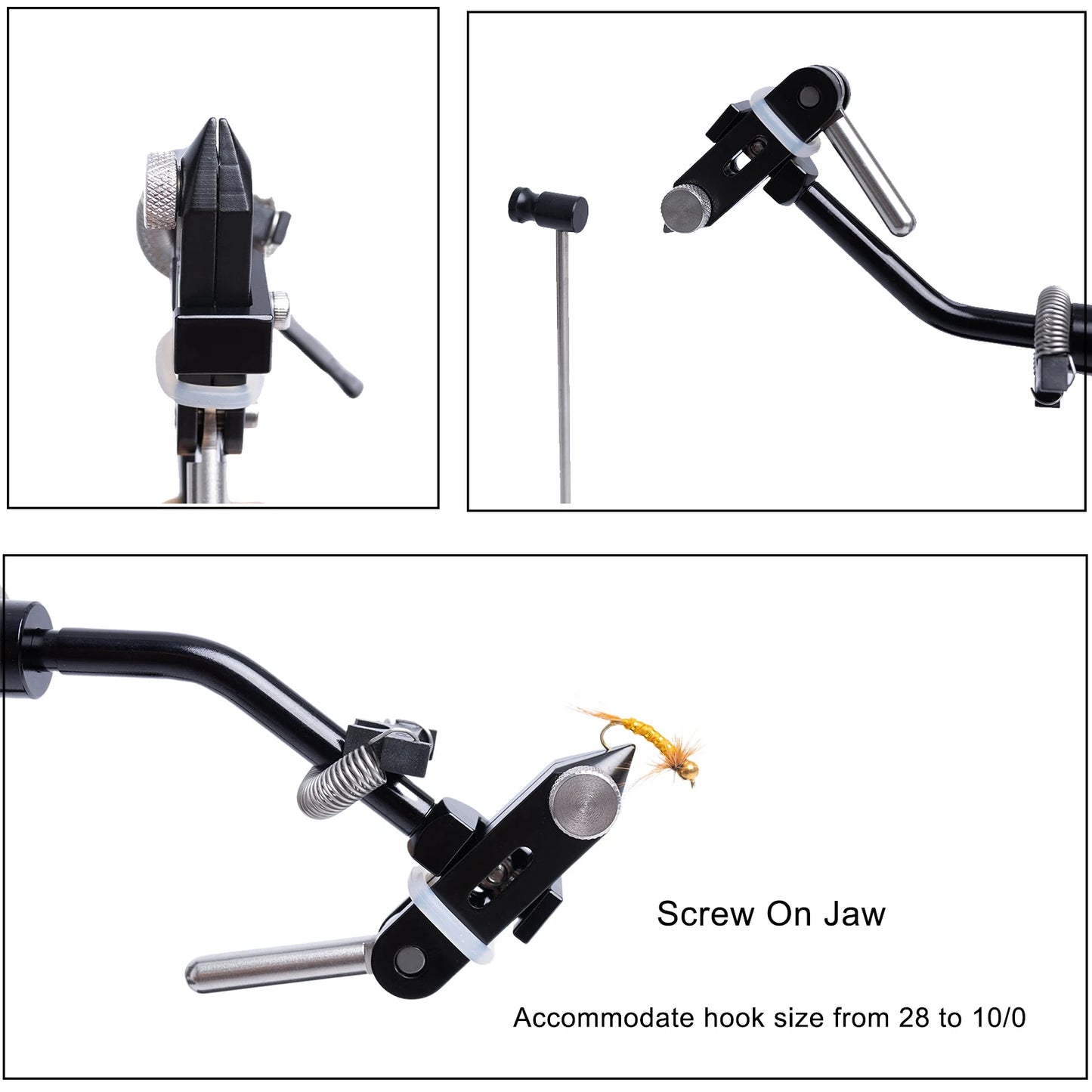Rotary Fly Tying Vise with Travel Case Fly Tying Vice Kit