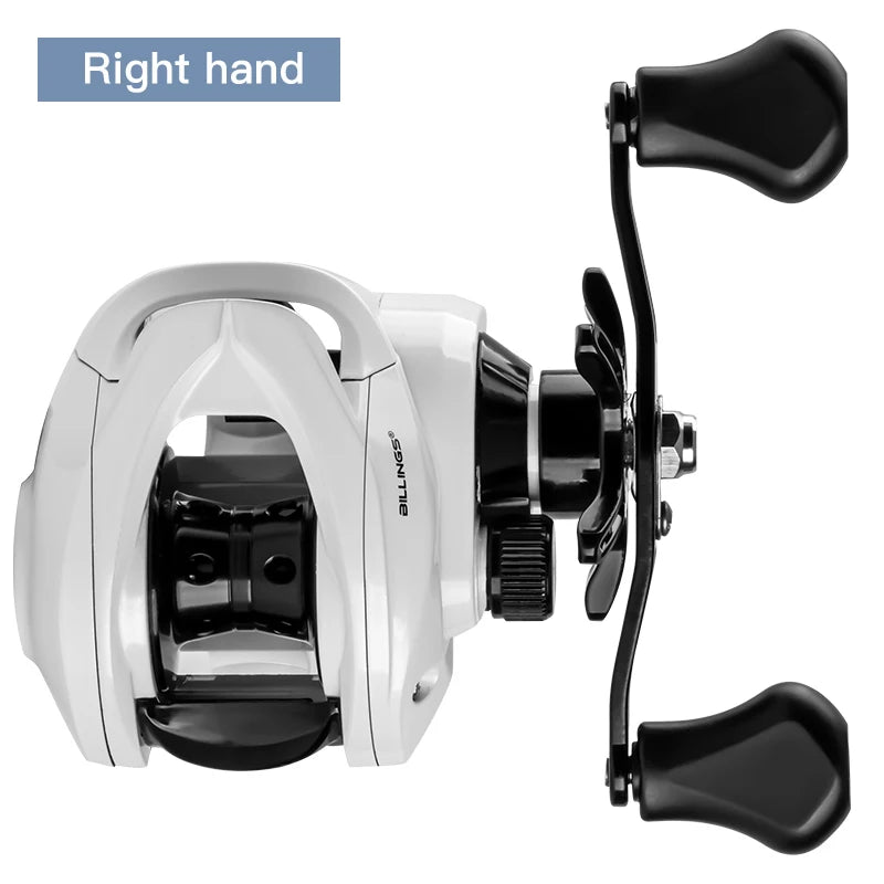 BILLINGS Baitcasting Reel 8KG Max Drag Baitcaster Fishing Reels 6.3:1 Gear Ratio Fresh Saltwater Magnetic Brake System Casting Reel