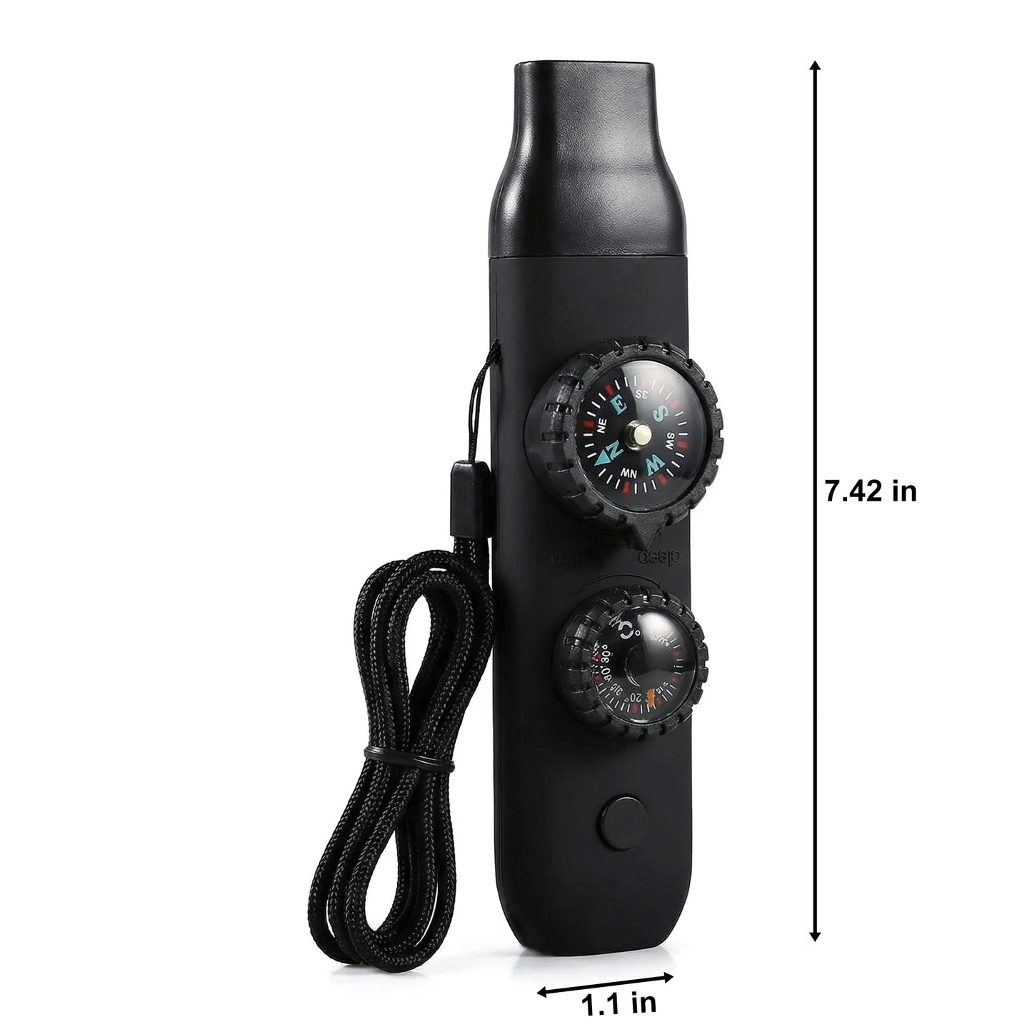 Emergency Survival Safety Whistle，Whistle for Kids with Lanyard,Compass,Thermometer,Ideal for Kayaking, Boating, Hiking, Camping