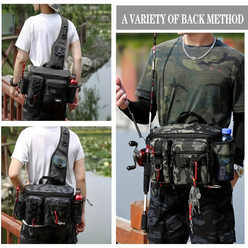 Fishing Tackle Backpack Fishing Waist Bag  Fishing Tackle Shoulder Bag,