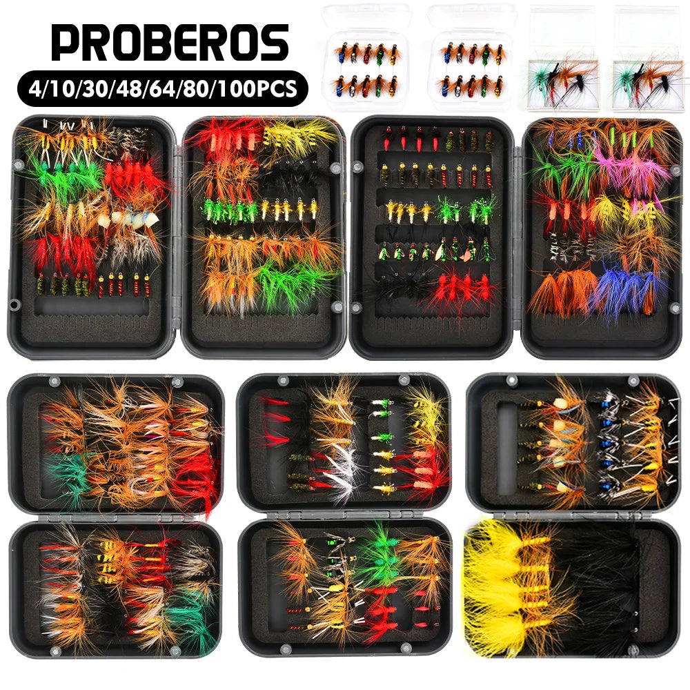 Fly hook micro-object Luya bait, boxed poisonous mosquito ant bionic butterfly nymph stream fishing small bee, simulated false bait