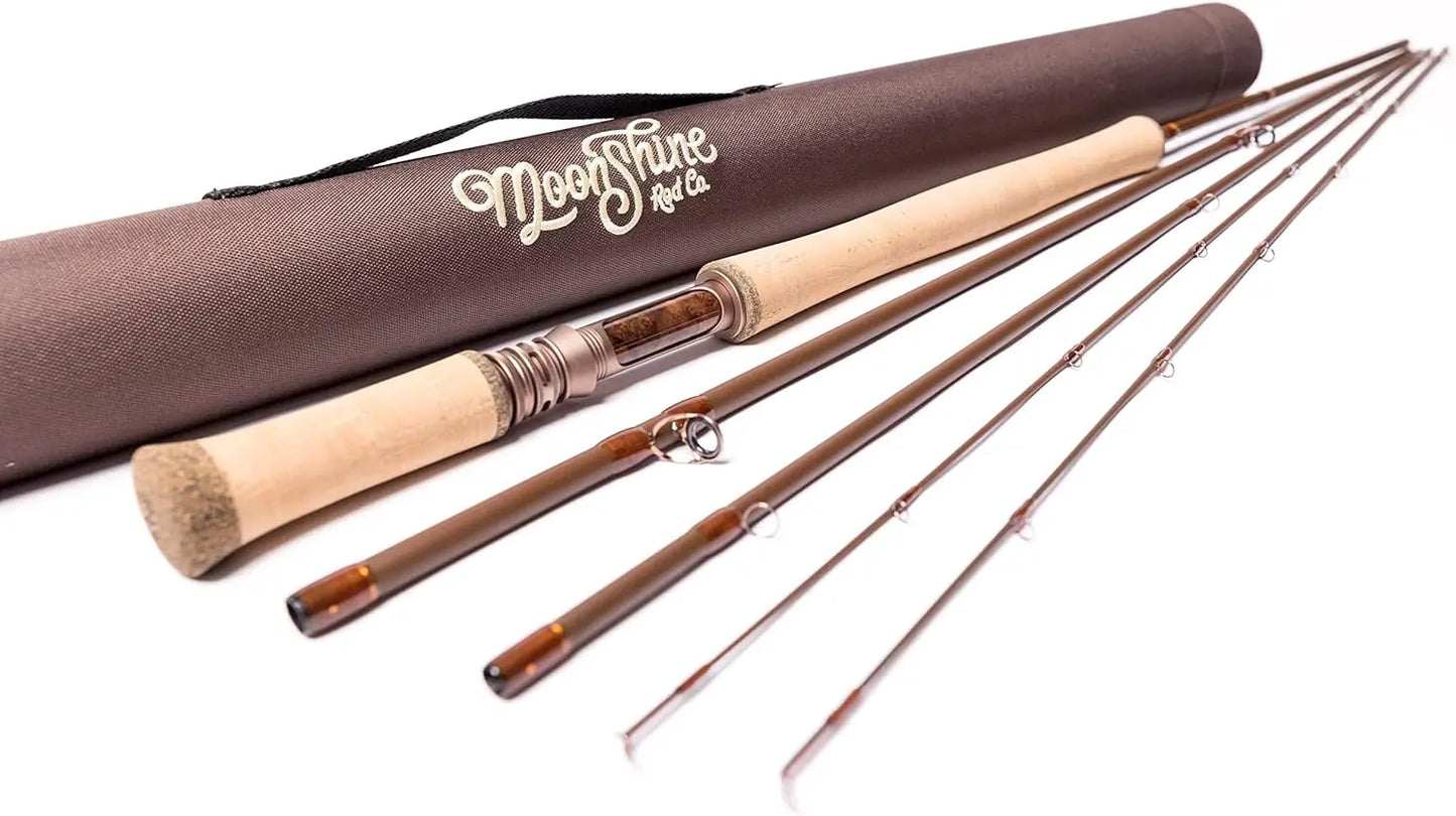 High-Performance Carbon Fiber Graphite Fly Fishing Rod with Zippered Travel Case, Fast Action Design, for 2WT to 12WT Lines