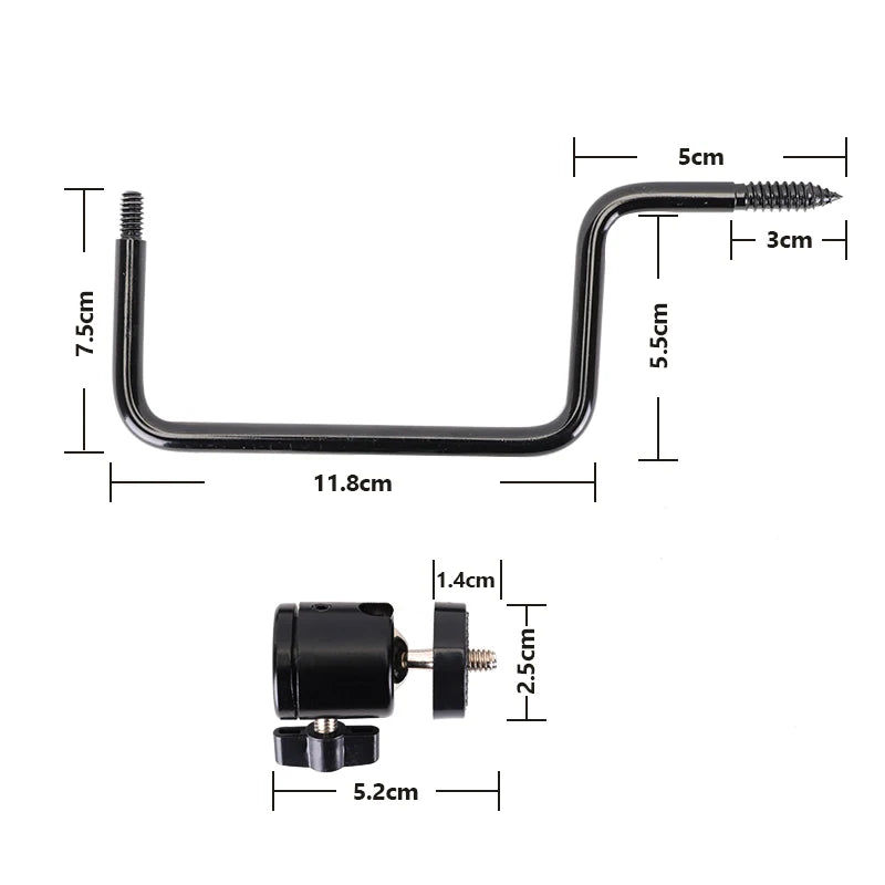 M5 Tree Screw Mount Holder for Hunting Trail Cameras 1/4 inch Security Camera Screw Holder Stick for Forest Wildlife Camera