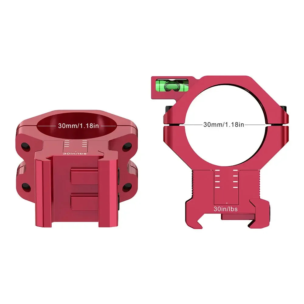 WestHunter Advanced Center Height Adjustable Picatinny Mount MOA and Elevation Adjust Bubble Level Rings for 34mm 30mm Tube