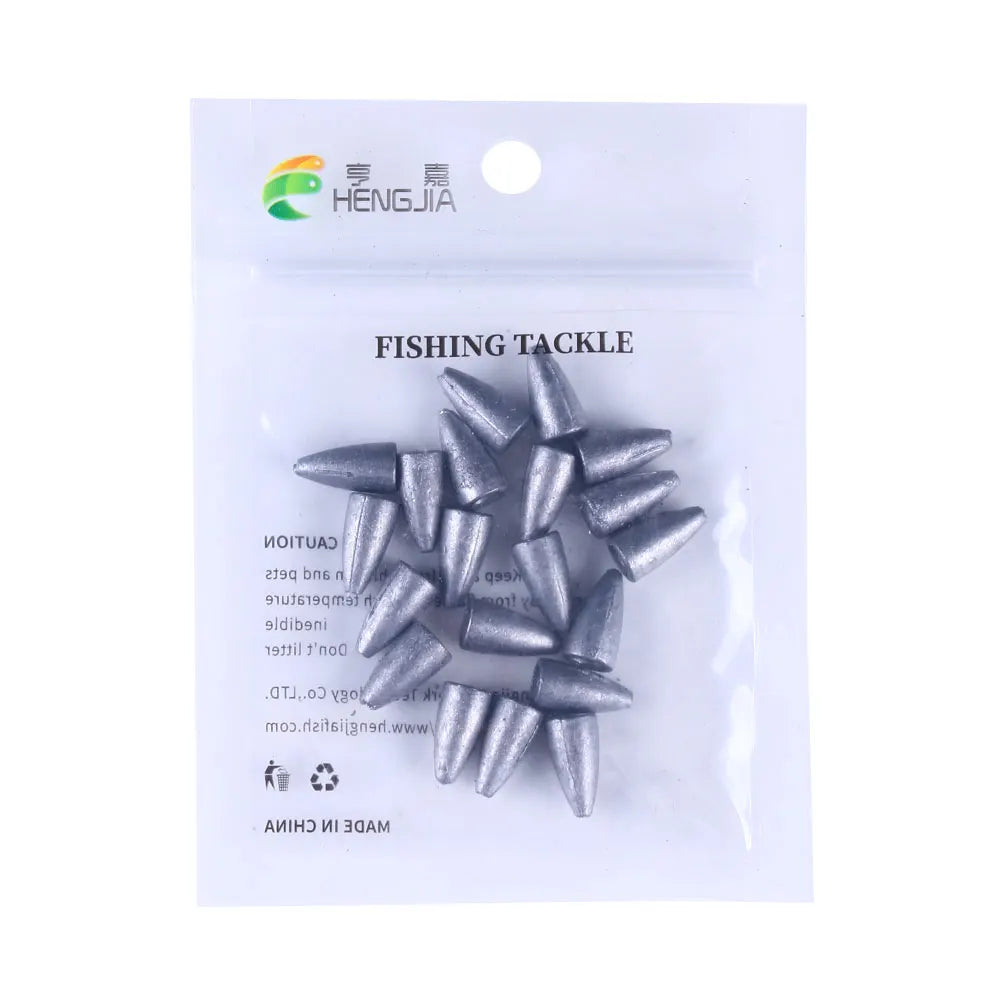 Bullet Shape Texas Rig Metal Sinker 1.75G -21G Fishing Weight Sinker Fishing Accessories All For Fishing