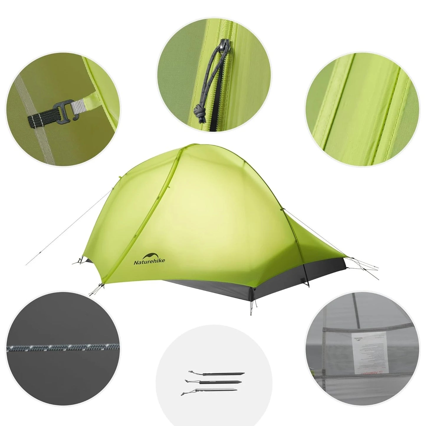 Naturehike Star Trail EXT Hiking Tent Outdoor Camping Ultralight Rainstorm Protection Wild Tent 1-2 Person 0D Nylon Backpacking Tent