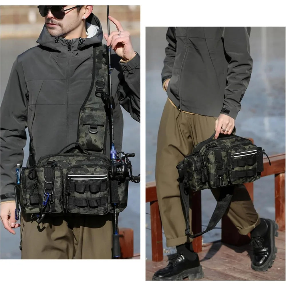Fishing Tackle Backpack Fishing Waist Bag  Fishing Tackle Shoulder Bag,