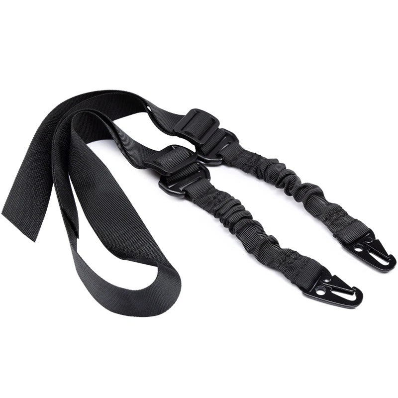 Tactical Two Points Sling Bungee Shoulder Strap Durable Nylon Rifle Belt Heavy Duty Sling for Outdoor Hunting Sports Accessories