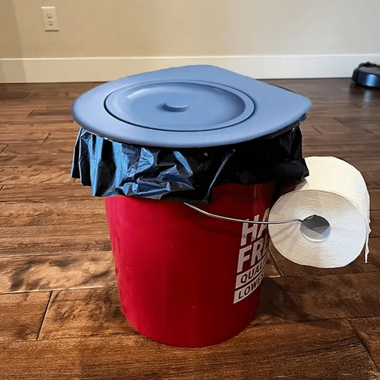 Highly Comfortable & Portable Camping Toilet Seat - Compact Sanitation Solution, Lightweight & Durable, Easy To Carry, Quick Assembly, Suitable For Camping, Hiking, Emergencies, Road Trips, Convenient & Hygienic (Bucket Not I