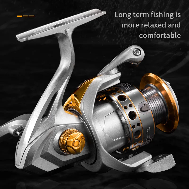 Rooblinos LD Lightweight Spinning Reel 5.2:1 Gear Ratio Smooth Fishing Reel for Trout Bass Freshwater Saltwater Fishing