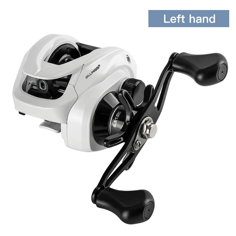 BILLINGS Baitcasting Reel 8KG Max Drag 6.3:1 Gear Ratio Magnetic Brake System Baitcaster Fishing Reel, Freshwater & Saltwater Casting Reel for Fishing