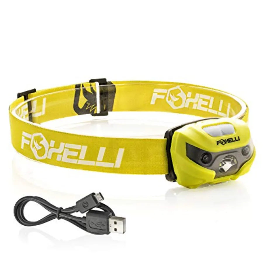 USB-C Rechargeable LED Headlamp Super Bright, Lightweight Head Lamp for Running, Camping, Hiking and Work Comfortable Fit for A