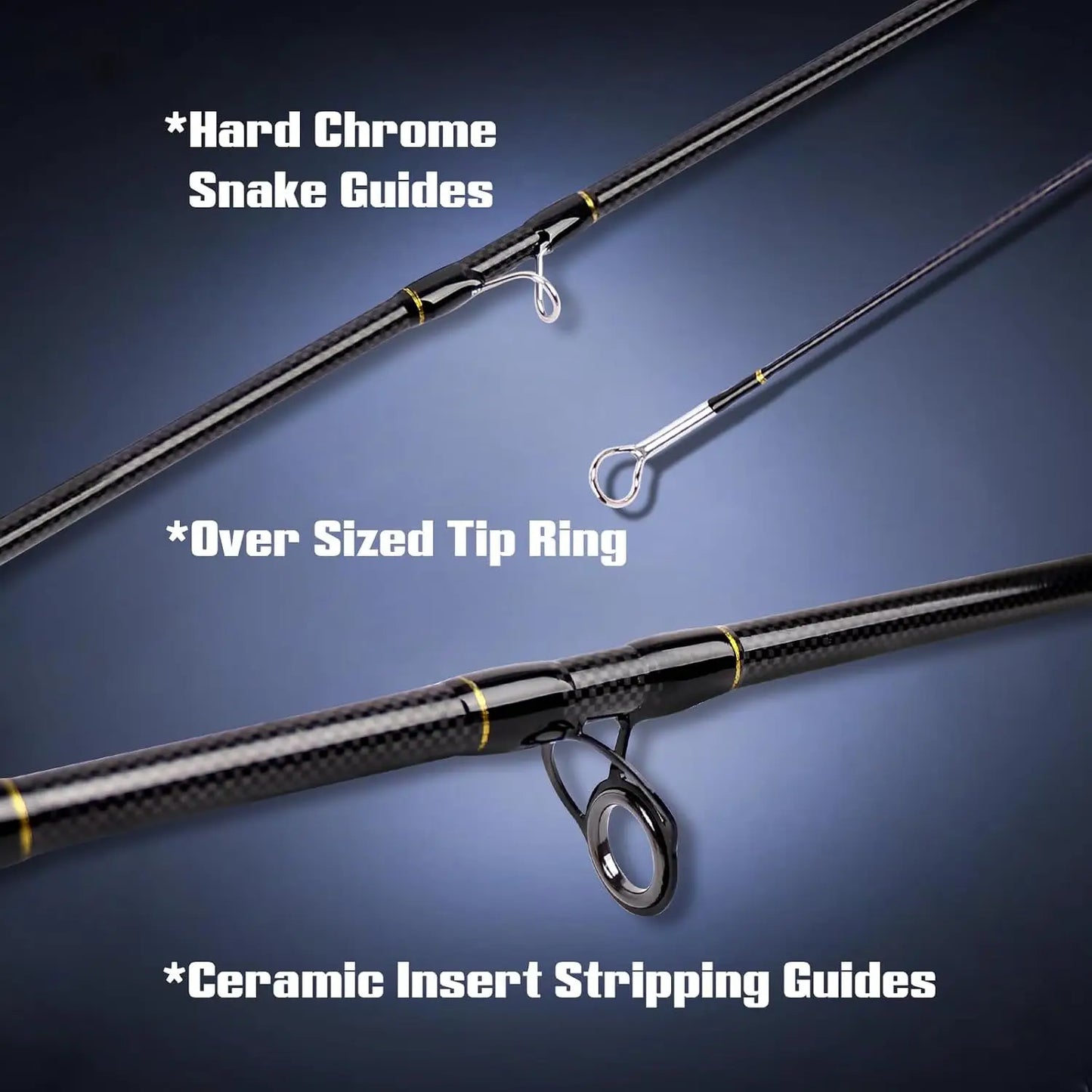 Travel Fly Rod 4-Piece Set with Carrying Case, Carbon Blank Moderate Fast Action, 7'6" 3/4wt to 10' 9/10wt Fishing Pole for Stre