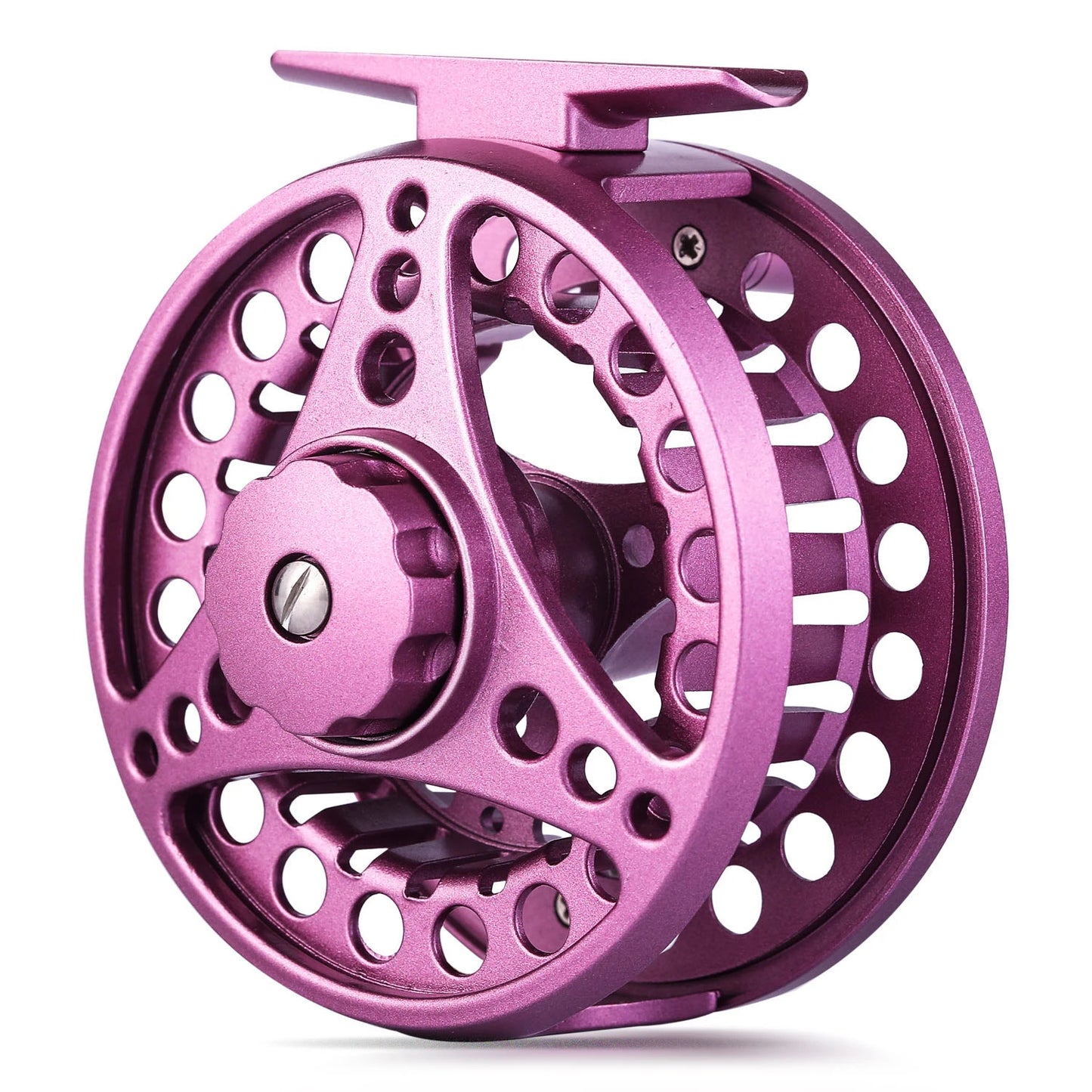 Sougayilang Multicolor Fly Fishing Reel CNC Aluminium Alloy Spool with Non-Slip Drag Knob Brake Disc for Better Fishing Pesca