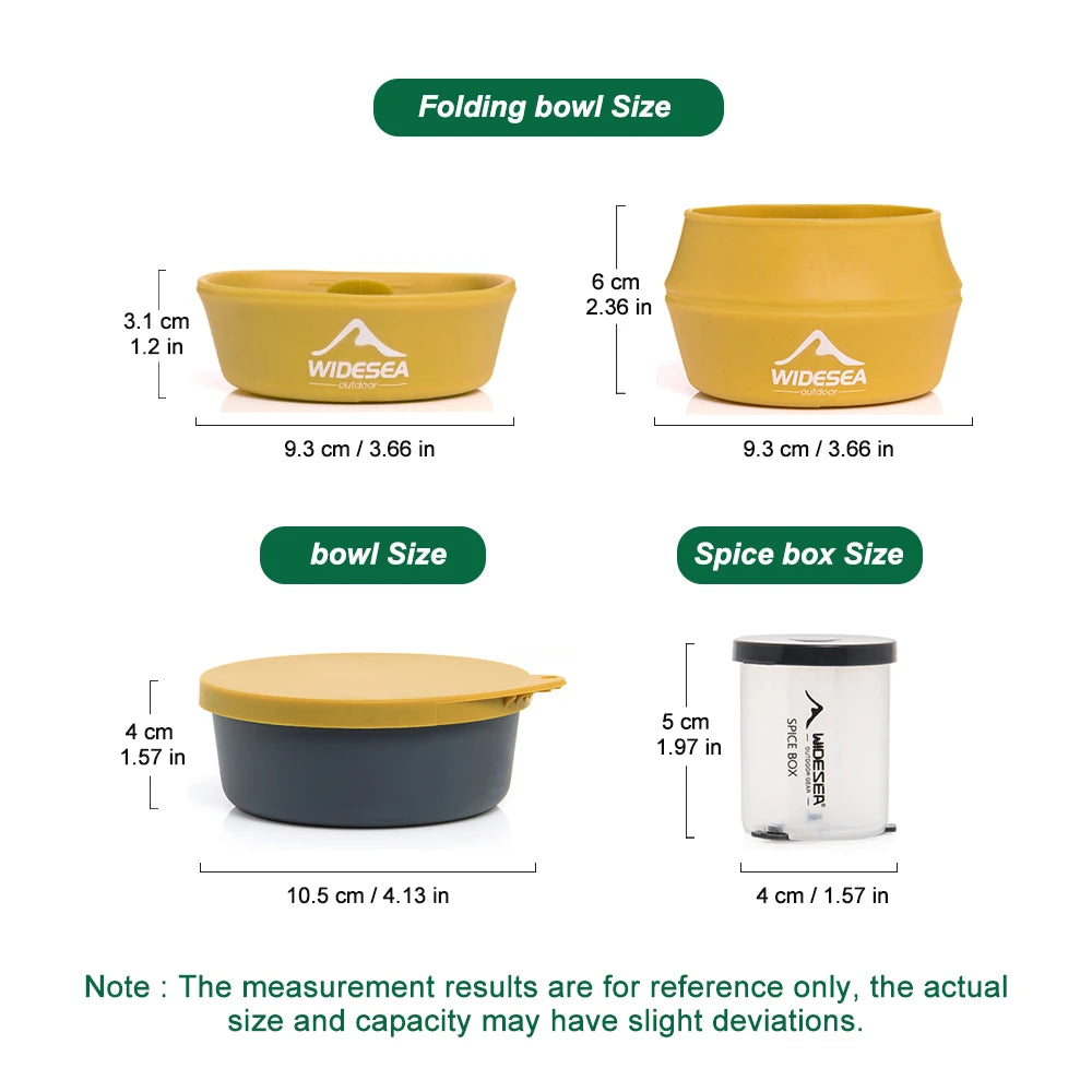 Widesea Camping Gas Stove Tableware Set Portable Gear Tourist Gadgets Kitchen Stuff Cooking Survival Camper Accessories Supplies