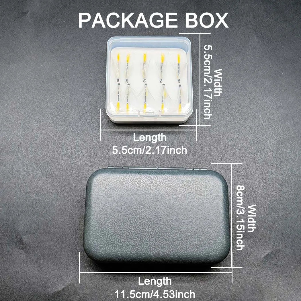 Fly Fishing Flies Kit, 2 Boxes Bundle(Total 50Pcs Flies) Dry Flies, Wet Flies, Nymphs Fishing For Trout-with Fly Box