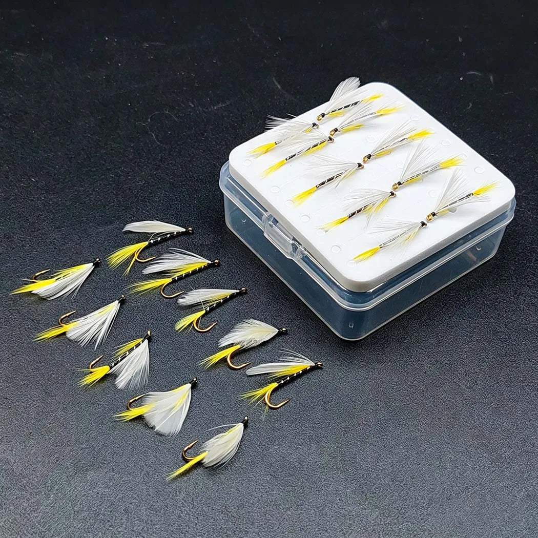 Fly Fishing Flies Kit-2 Boxes Bundle(Total 82Pcs Flies)Fly Assortment Trout Bass Fishing with Fly Box with Dry/Wet Flies, Nymphs