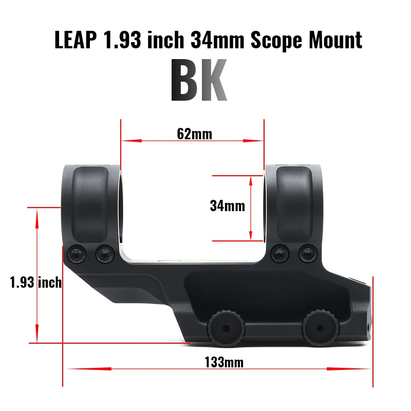 SCALAR Type LEAP 1.57 1.93 30mm 34mm Scope Mount  Scope Rings 20mm Picatinny Rail Base Hunting and Airsoft Accessary