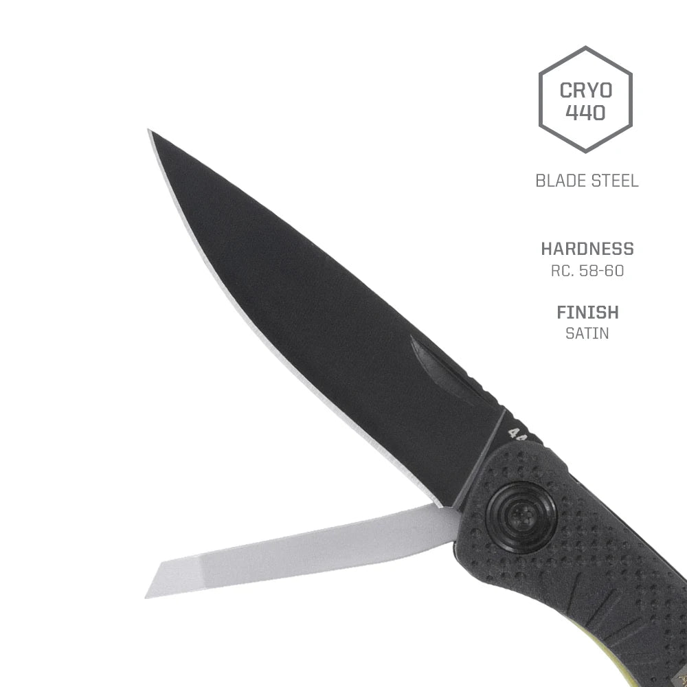 SOG 5 In 1 Aegis MT Mini Tactical Multi-tool Pliers Portable Ultralight EDC Pocket Gear With Precision Cutting Pliers Folding Knife Wire Cutter Tweezers Bottle Opener For Electrician Repair Camping Fishing DIY Small Outdoor S