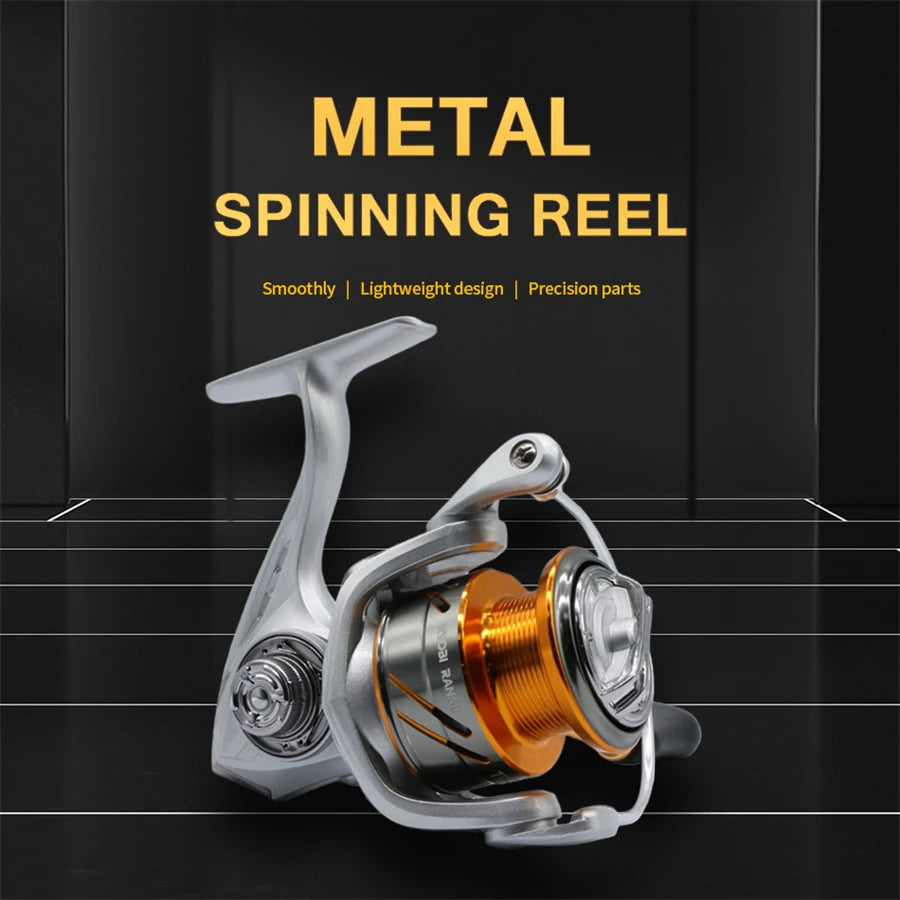 ROOBLINOS TC Spinning Fishing Reel 10KG Max Drag 5.2:1 Gear Ratio Stainless Steel Main Shaft Ball Bearings Freshwater Saltwater