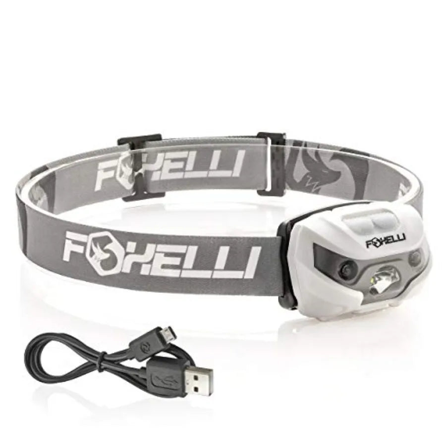 USB-C Rechargeable LED Headlamp Super Bright, Lightweight Head Lamp for Running, Camping, Hiking and Work Comfortable Fit for A