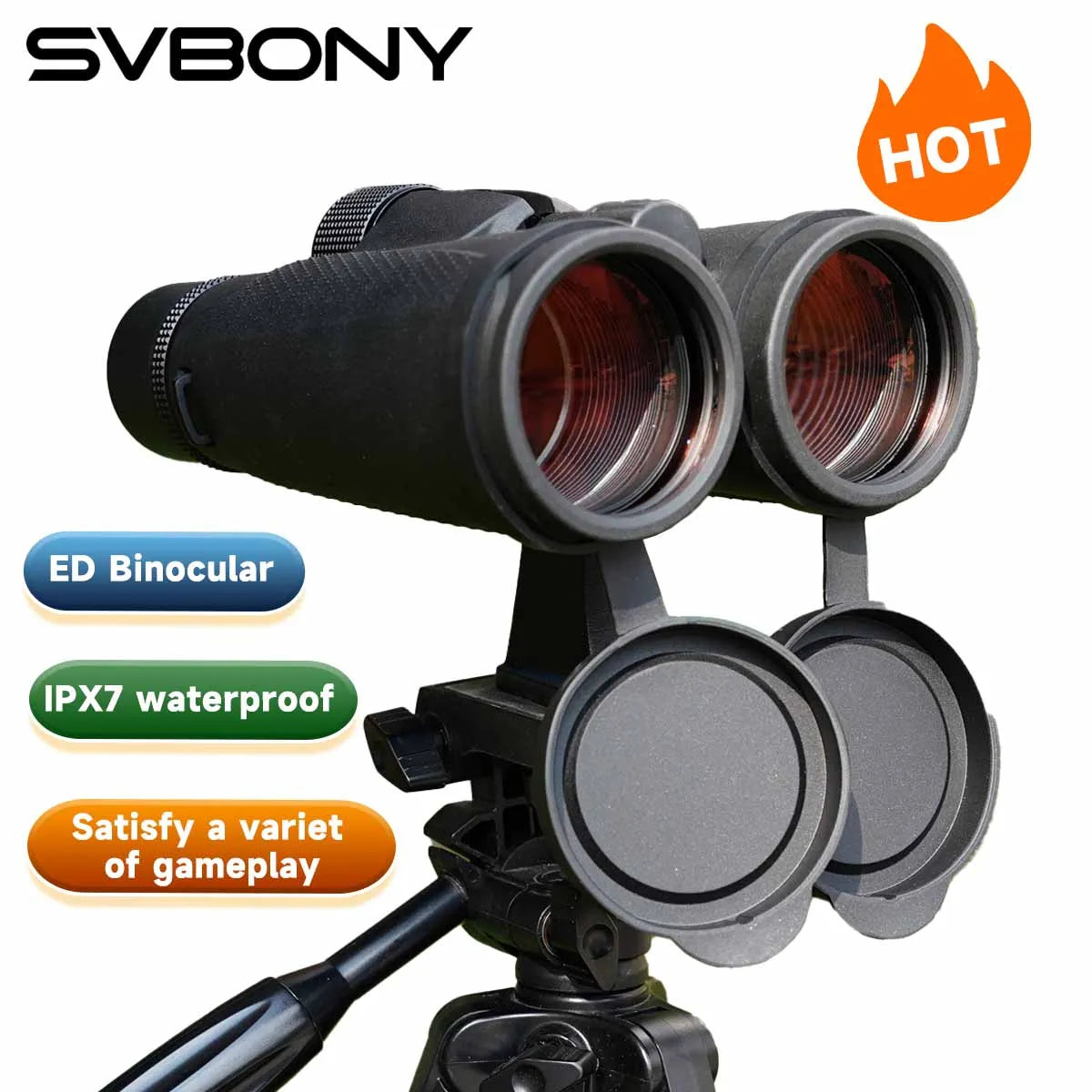 Svbony SV202 ED Binoculars Long Range 8X32/8x42/10x42 IPX7 Waterproof FMC with Bracket for Bird Watching Stargazing Camping
