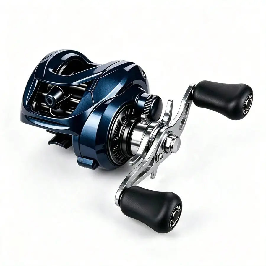 Compact Lightweight Baitcasting Fishing Reel,7.2:1 Gear Ratio,Smooth Anti‑Backlash Design,Ultra‑Light Spool,22.05LB Max Drag,Left & Right Hand For Trout Bass Freshwater Fishing