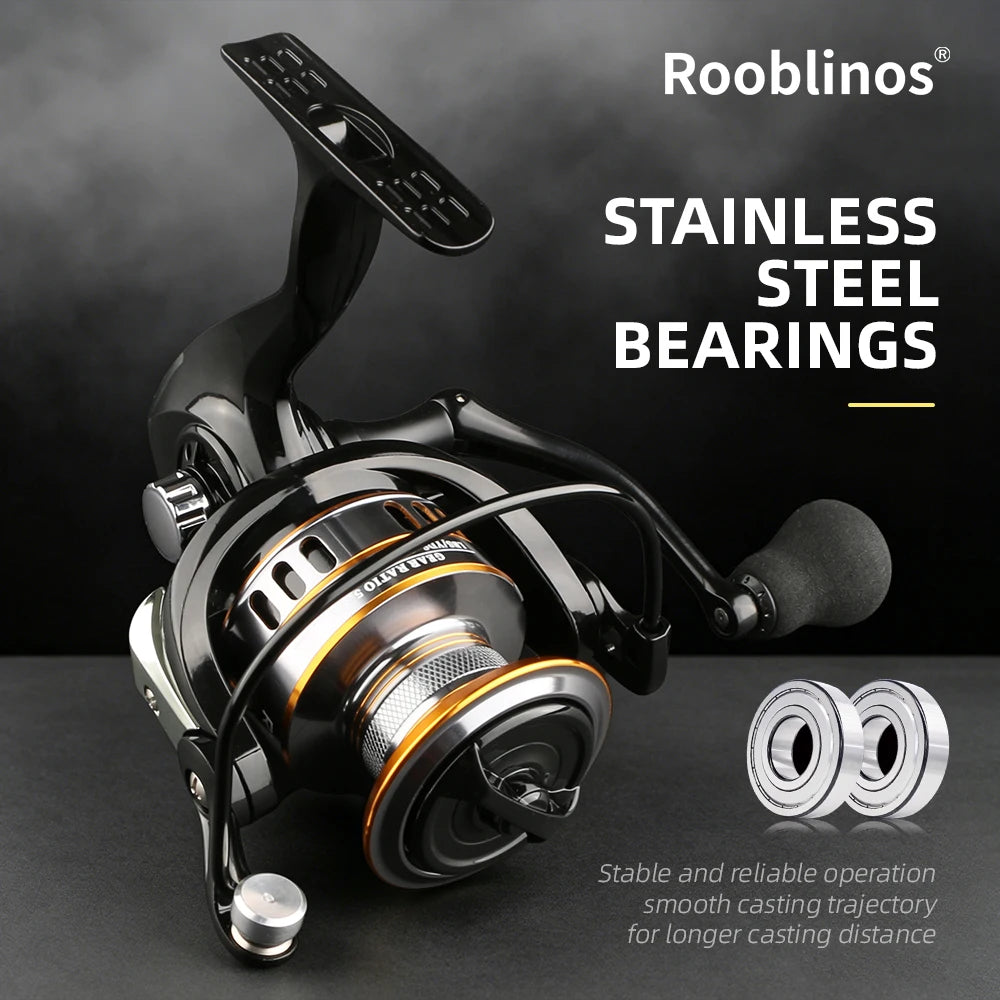 Rooblinos RY 1000-7000 Series Spinning Fishing Reel Ultralight Max Drag 15kg Lure Fishing Spinning Reel Saltwater Wheel