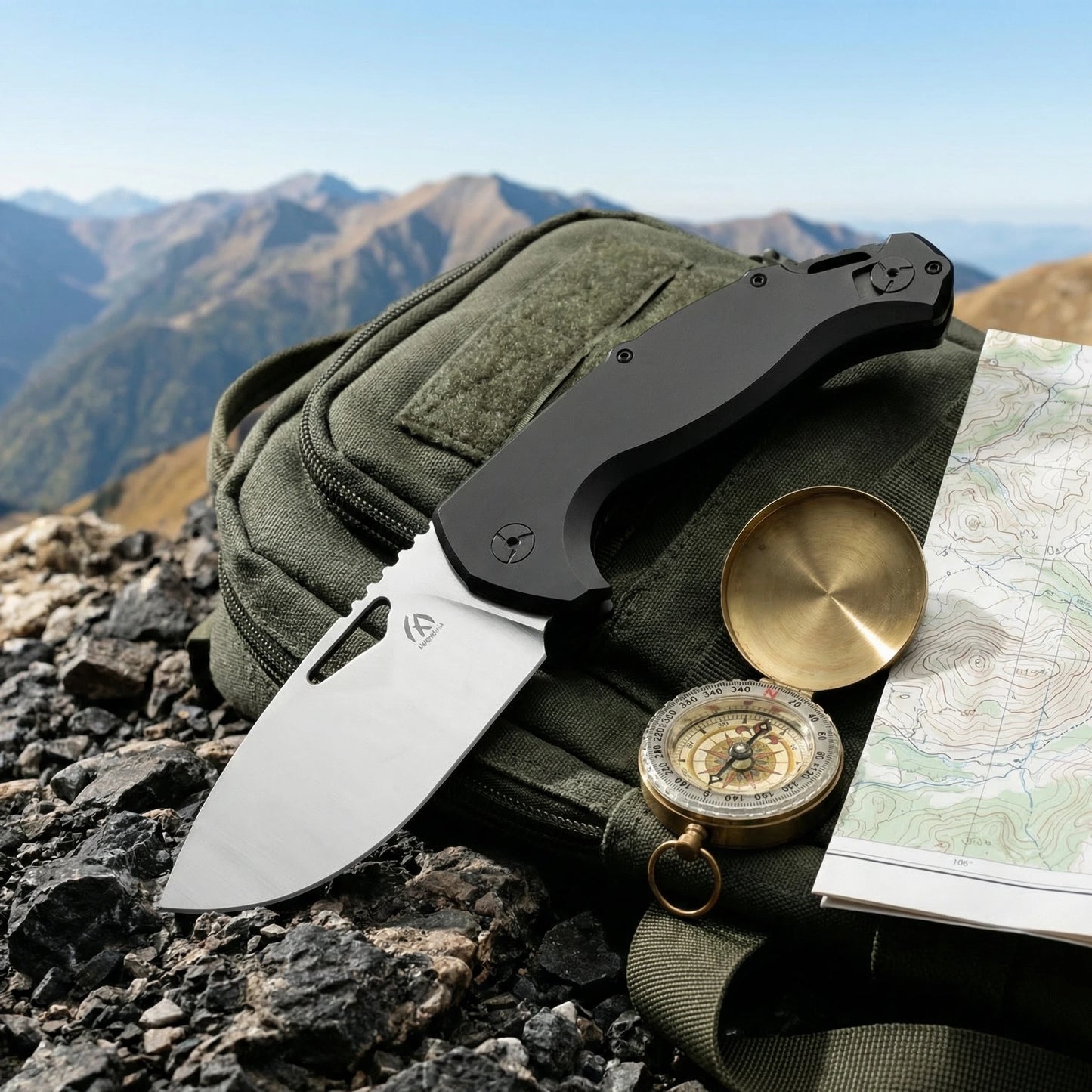 High Quality Outdoor Folding Knife, Emergency Portable Tool for Hiking and Camping, Outdoor Knife, Gift for Men