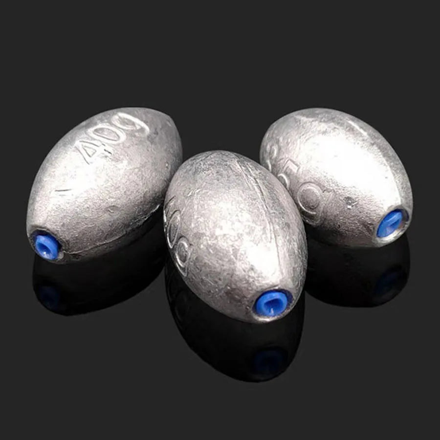 Fishing Weights Sinkers 20g-200g Fishing Olive Shape Rig Sinker Fishing Weight Split Shot Sink Fishing Tackle Tool Accessories