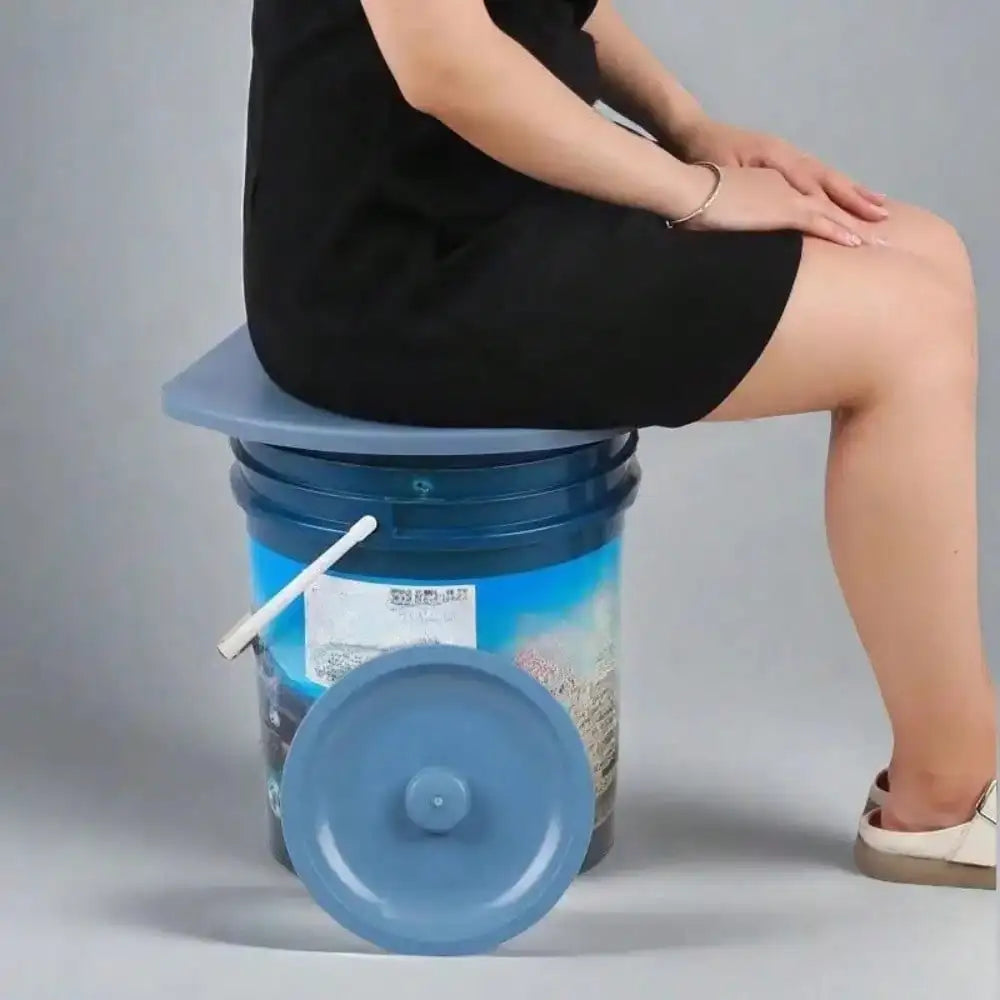 Highly Comfortable & Portable Camping Toilet Seat - Compact Sanitation Solution, Lightweight & Durable, Easy To Carry, Quick Assembly, Suitable For Camping, Hiking, Emergencies, Road Trips, Convenient & Hygienic (Bucket Not I